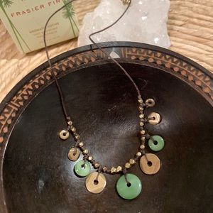 Jade and gold toned necklace NEW